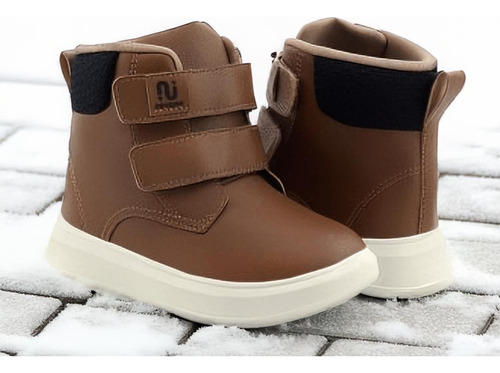 Borcegos Niños Novope® Ecocuero Con Abrojo Otoño/invierno