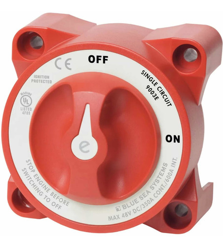 Llave De Corte Batería 350 Amp On-off Blue Sea Náutica Barco
