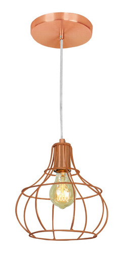 Lustre Pendente Luminária Aladim Aramado Cobre