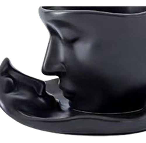 For Juego De Taza Y Platillo De Cerámica Para Café Con Negro