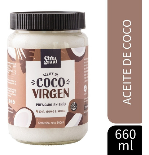 Aceite de coco virgen Chia Graal 660ml