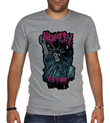 Remera De Hombre Liberty Forever Libre Por Siempre Estatua