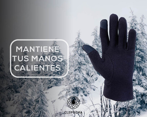 Imagen 6 de 8 de Guante Hombre De Tela Para El Frio Para Pantallas Táctiles.