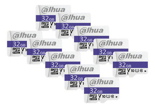 Dahua Kit De 10 Memorias Microsd Tf-c100/32gb Lectura De Hasta 90 Mb/s Escritura De Hasta 15 Mb/s Resistente A Altas Y Bajas Temperaturas Impermeable Antimagnética Y Anti Rayos X