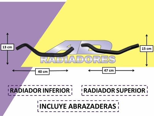 Kit Mangueras Agua Ford Fiesta 1.6 Rocam C/abrazaderas