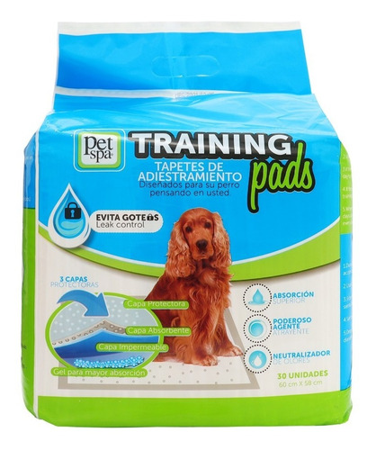 Tapetes Para Perro Trainning Pads Tradicional X 30 Unidades