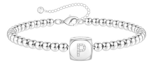 Yoosteel - Pulseras De Inicial Dorada Para Chicas, Pulsera A