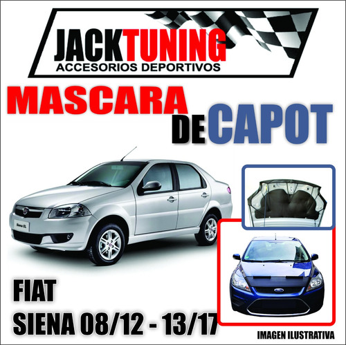 Mascara De Capot Fiat Siena 08++ En Ecocuero