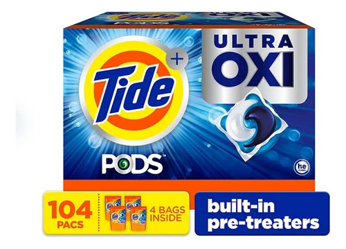 Tide Pods Pasta De Detergente Para Ropa, 4 En 1 Ultra Oxi