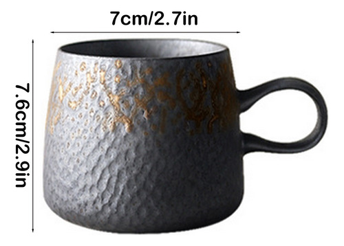 Tazas De Café De Cerámica Hechas A Mano Con Esmalte Metálico