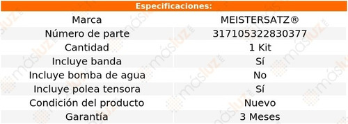 1- Kit Distribución Banda Luv L4 2.2l 01/05 Meistersatz