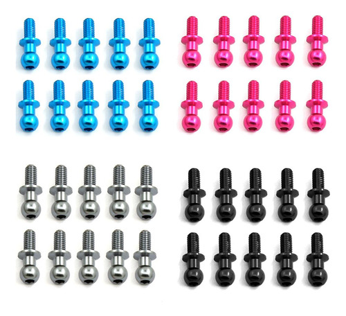 2 X 10 Piezas Rc Coche Bola Cabeza Tornillo De Piezas De