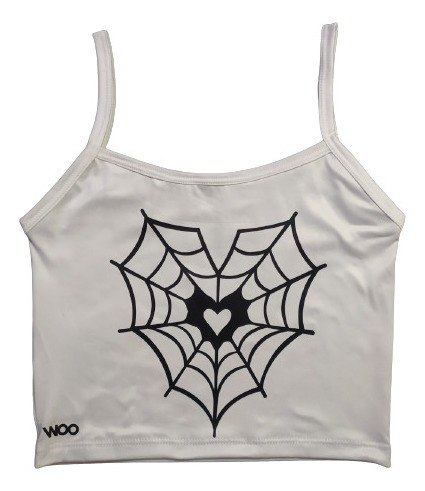 Tops Corazón De Telaraña Unisex 