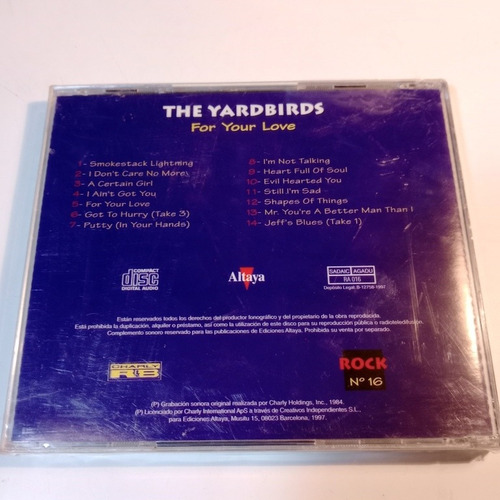 Eric Clapton The Yardbirds Cd Blues Rock Nuevo