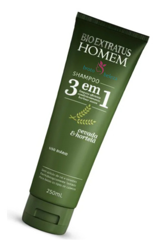 Xampu Bioextratus Homen 3 Em 1 Cabelo E Barba 250ml