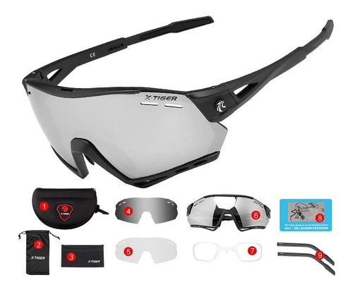 Lentes Ciclismo X-tiger Exs3-01 Polarizados Fotocromáticos