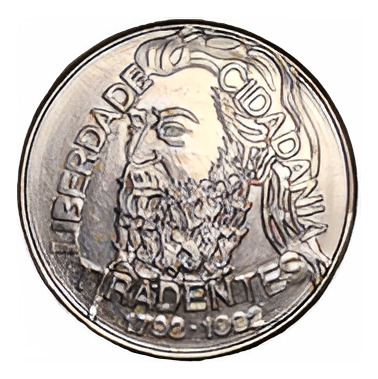 Moneda Brasil 5000 Cruzeiros - 1992 - Tiradentes (Usado)