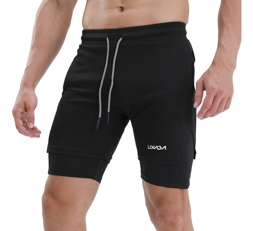 Shorts De Running Lixada 2 En 1 Para Hombre Con Toalla