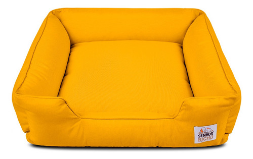 Caminha Pet Para Cachorro E Gato Com Zíper - G - Impermeável Cor Amarelo Desenho Liso
