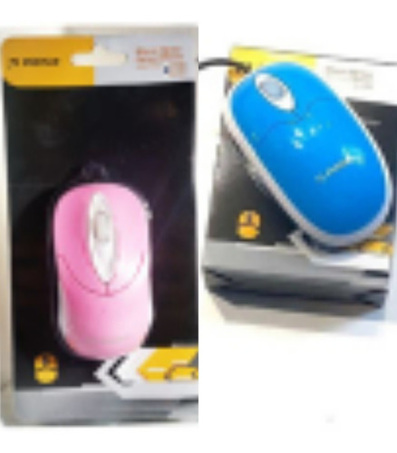 Mouse Usb Rosado O Celeste