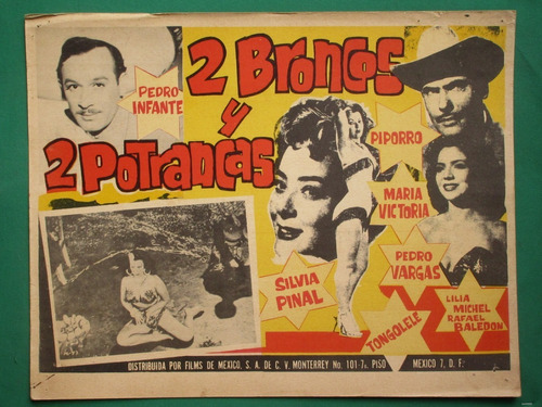 Pedro Infante 2 Broncos Y 2 Potrancas Sexy Cartel De Cine 10