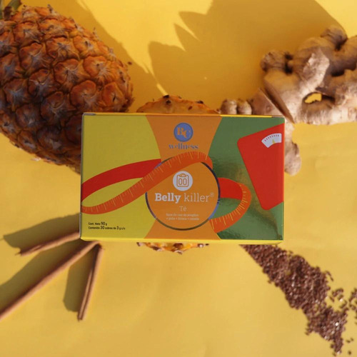 Imagen 8 de 8 de Té Belly Killer Linaza Jengibre Canela 30 Sobres Bc Wellness