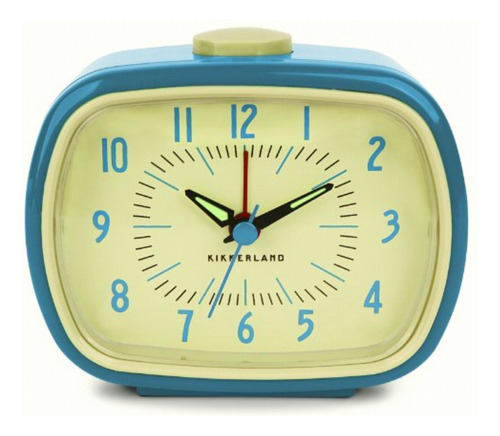 Kikkerland - Reloj Despertador, Diseño Retro, Color Azul