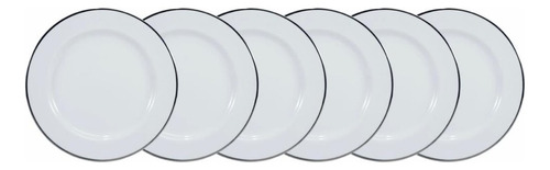 Conjunto Pratos Sobremesa 06 Itamaraty Prata Schmidt
