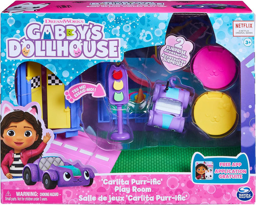 Gabbys Dollhouse, Carlita Purr-ific Play Room Con Carlita To