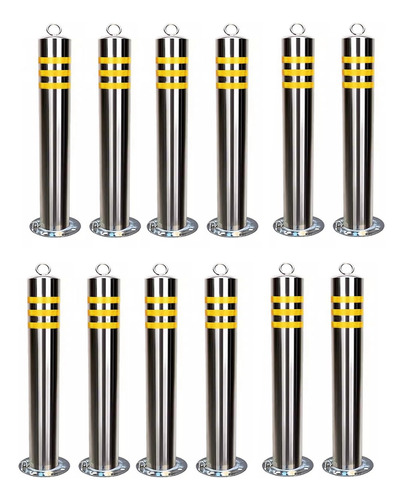 Postes De Delineador De Tráfico De Acero Inoxidable Con Base Color Del Poste Color De La Cinta