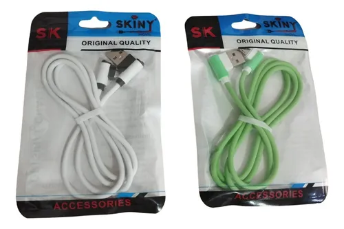 Cable Cargador Datos V8 Micro Usb En L 1m Carga Rapida 3a