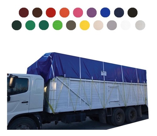 Lona 4 X 5 Mts F610 Para Camion Remolque Trailer Cubierta Color Azul Rey