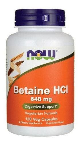 Betaine Hcl 648 X 120 Caps. Now Foods Imbatible!!!