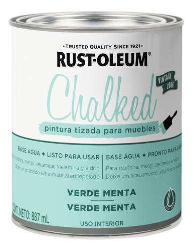 Pintura Tizada Para Muebles Al Agua Rust Oleum