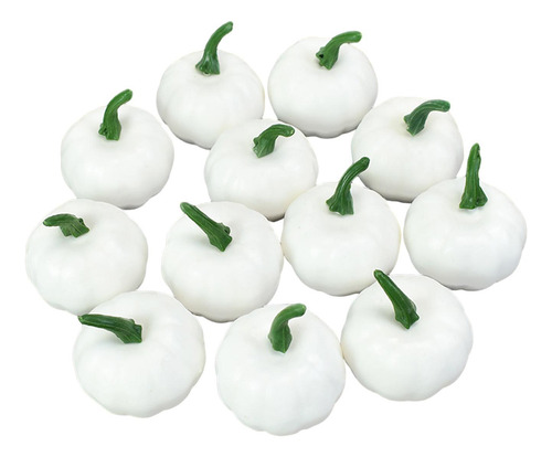 12 Piezas De Calabazas Falsas Modelo Halloween Accesorios M