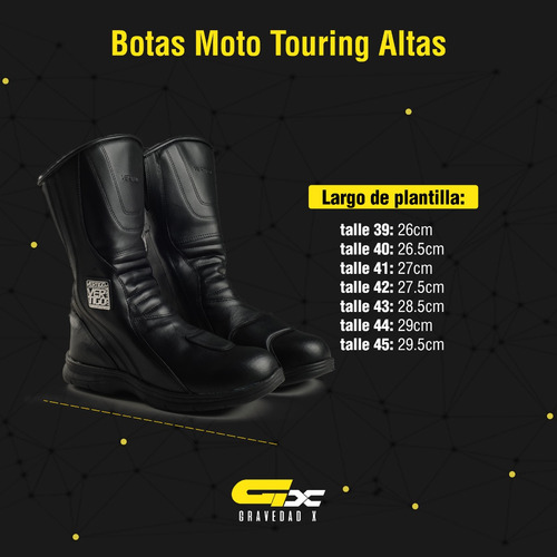 Imagen 6 de 8 de Botas Moto Touring Altas Cuero Sintético Vértigo. Gravedad X
