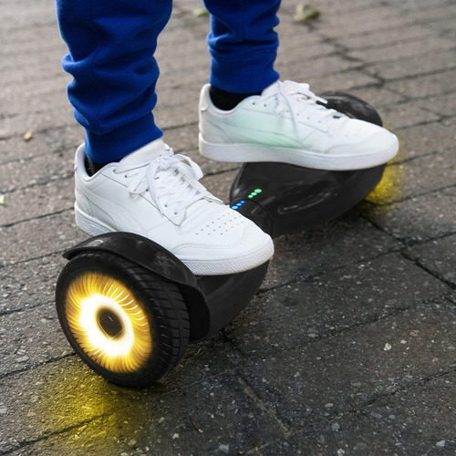 Hoverboard Todoterreno Ligero Negro Con Luces Led