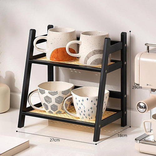 Estante De Drenaje Para Botellas, Soporte Para Tazas Negro