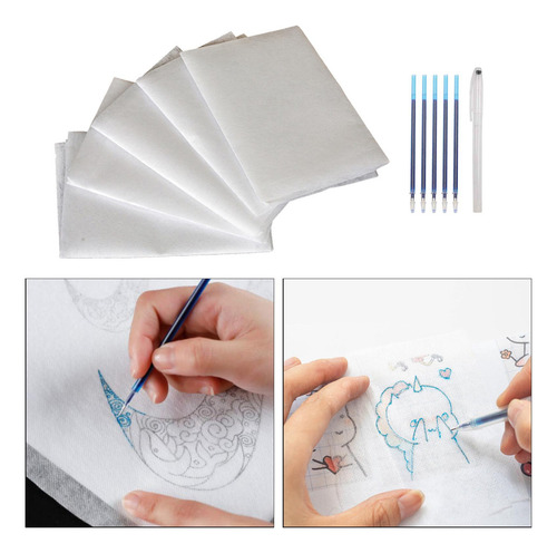 5 Hojas De Papel De Transferencia De Carbono Blanco 20x20