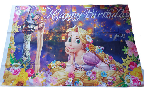 Art.fiesta Adorno Cumpleaños Banner Cartel Telón Rapunzel 