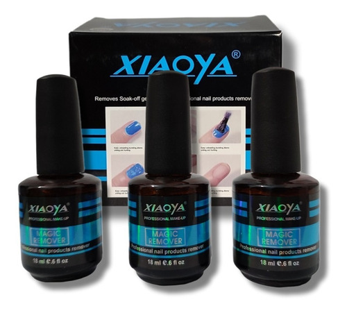 Combo De 3 Remover De Gel Semipermanente Para Uñas Xiaoya