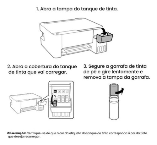 Kit 4 Tintas Original 664 P/ L355 L365 L375 L395 L495 Refil