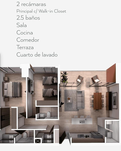 Imagen 2 de 30 de 2 Departamentos Nuevos A Estrenar En Torre Emile En Acuarela