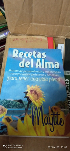 Libro Recetas Del Alma. Maytte