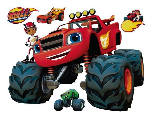 Vinil Decorativo Blaze And The Monster Machines Sticker Xl Color Multicolor
