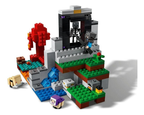 Imagem 4 de 5 de Blocos De Montar Lego Minecraft O Portal Em Ruinas - 21172