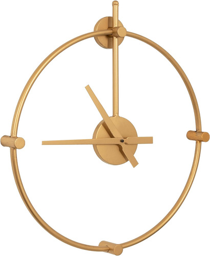 Lidor - Reloj De Pared Moderno, 22 X 25 Pulgadas, Dorado, Mi