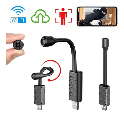 Imagem 3 de 5 de Mini Micro Camera Ip Espiã Wifi Full Hd Super Discreta