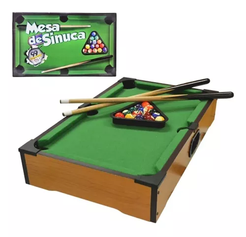 Mini Mesa Sinuca Pé Alto Snooker Bilhar Infantil 2 Tacos