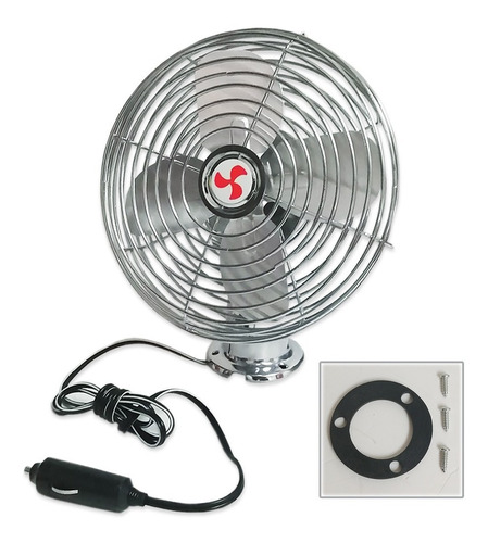 Ventilador Servicio Pesado Metal 12v Cabina 6 Pulgadas